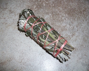 Black Sage and White Sage Mini Smudge Stick (January 2022 Harvest)