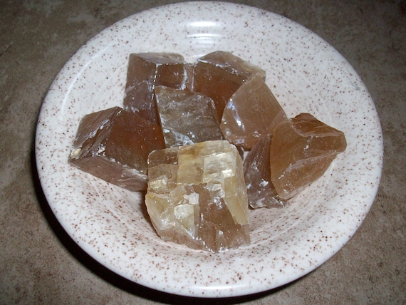 Honey Calcite Large Size Raw Crystals