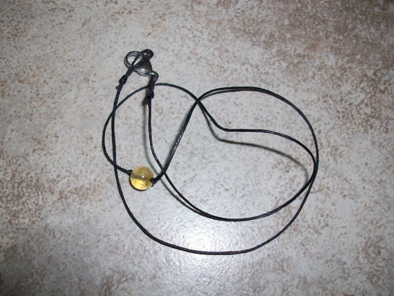 Citrine 8mm Single Bead Choker Style Necklace