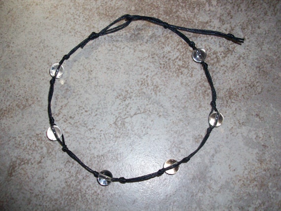 Clear Quartz 8mm Stackable Knotted Anklet