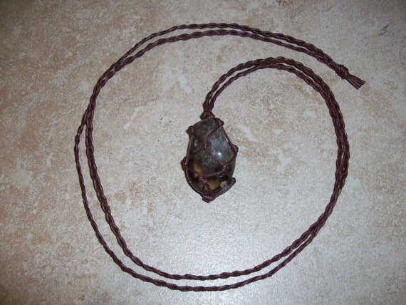 Smoky Quartz Braided Necklace
