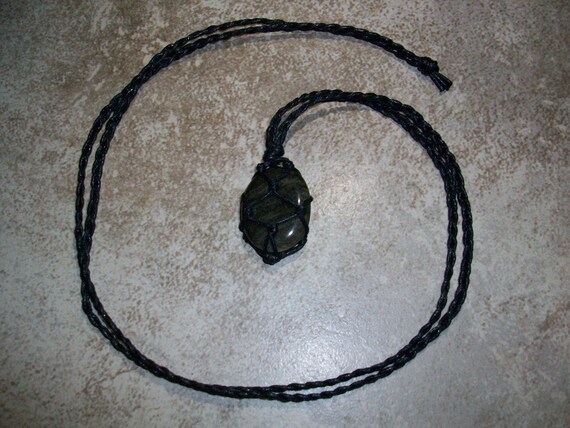 Golden Sheen Obsidian Braided Necklace
