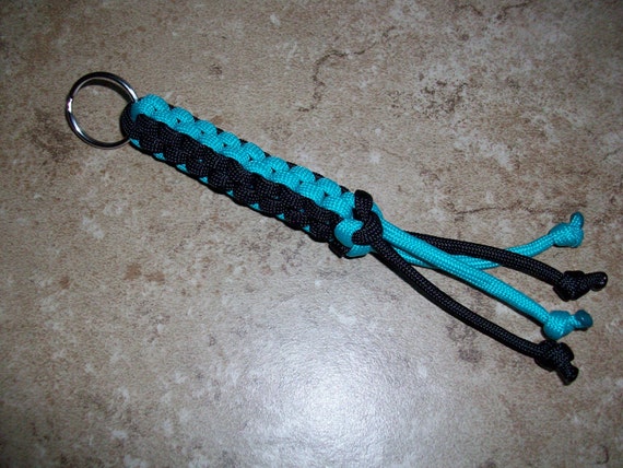 Turquoise and Black Flogger Keychain