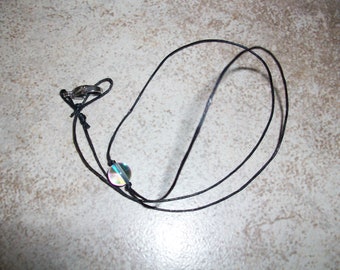 Aqua Aura Quartz 8mm Single Bead Choker Style Necklace (18 Inches)