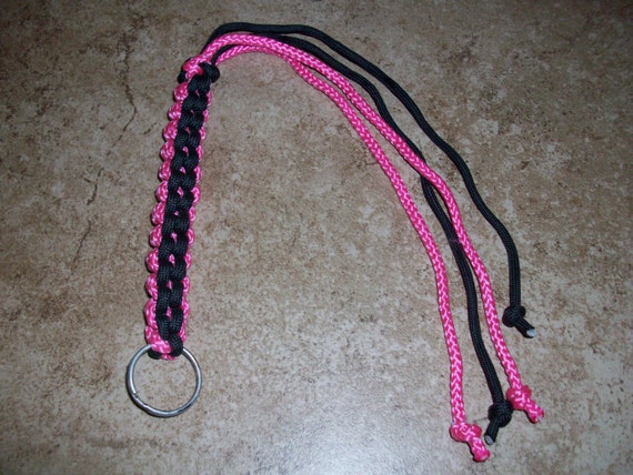 Pink and Black 15 inch Flogger Whip