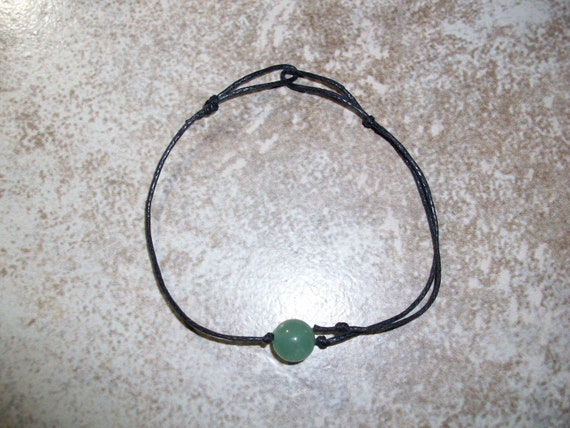 Green Aventurine 8mm Single Bead Stackable Knotted Bracelet ( 7 - 8 1/2 inch Wrist)