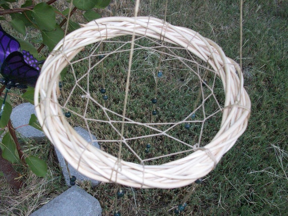 Moss Agate Blonde Willow Dreamcatcher Ceiling Windchime