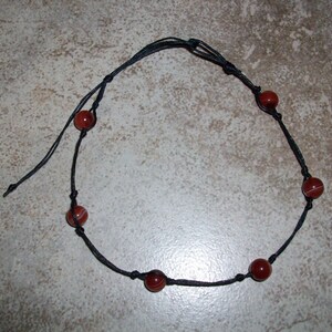 Red Sardonyx Stackable Knotted Anklet