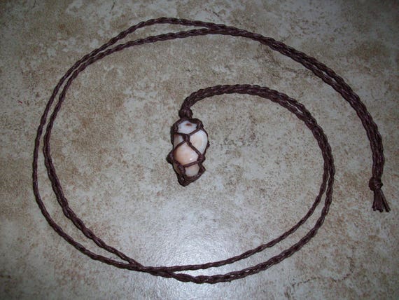 Apricot Agate Braided Necklace