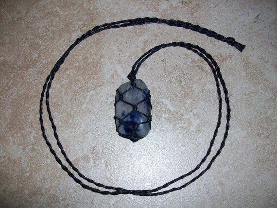 Sodalite Braided Necklace (Various Stones Available) This is NOT the necklace you will receive.
