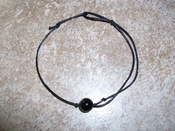 Rainbow Obsidian 8mm Single Bead Stackable Knotted Bracelet ( 7 - 8 1/2 inch Wrist)