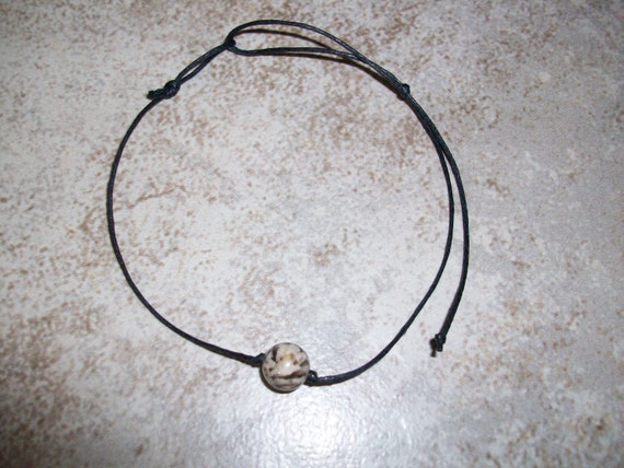 Zebradorite 8mm Single Bead Stackable Knotted Bracelet ( 7 - 8 1/2 inch Wrist)