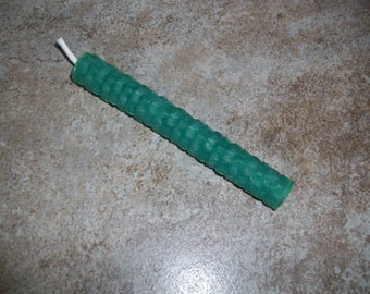 Handmade Green Beeswax Single Chime Spell Candle