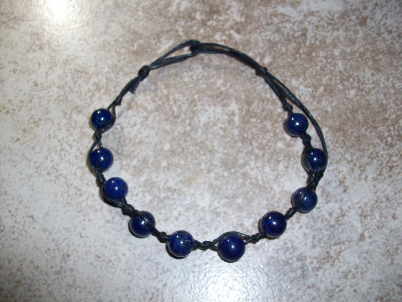 Lapis Lazuli Stackable Knotted Gemstone Bracelet