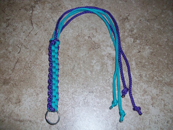 Turquoise and Purple 15 inch Flogger Whip