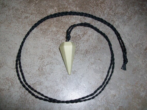 Lemon Chrysoprase Pendulum Braided Necklace
