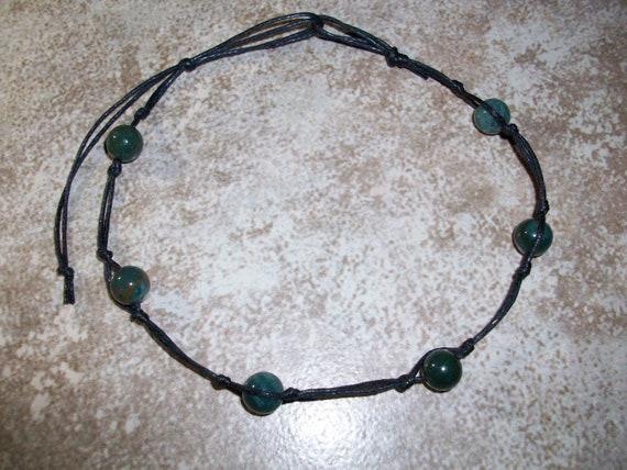 Bloodstone 8mm Stackable Knotted Anklet