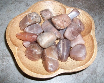 Peach Moonstone Tumbled Stones