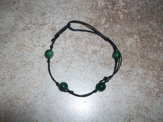 Green Fuchsite Stackable Knotted Bracelet (6 1/2 - 7 1/2 inch Wrist)