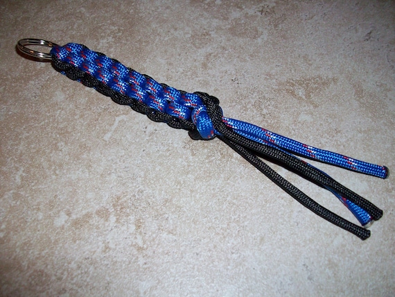Blue, Red, White and Black Flogger Keychain
