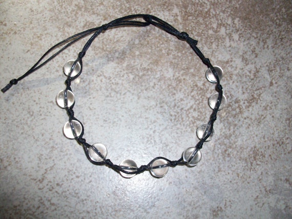 Clear Quartz Stackable Knotted Gemstone Bracelet