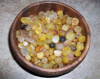 Yellow Agate Tumbled Chipstones (3 Stones)