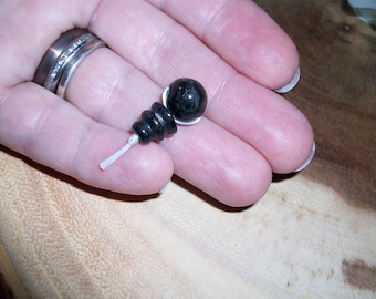 Nuummite Guru T-Beads Three Holes (One Set)