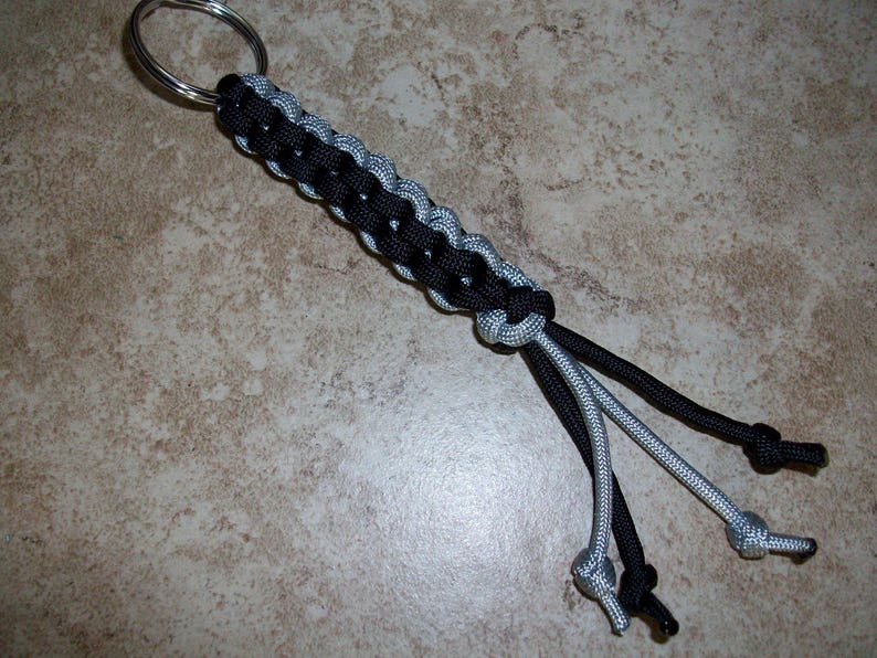 Silver and Black Flogger Keychain
