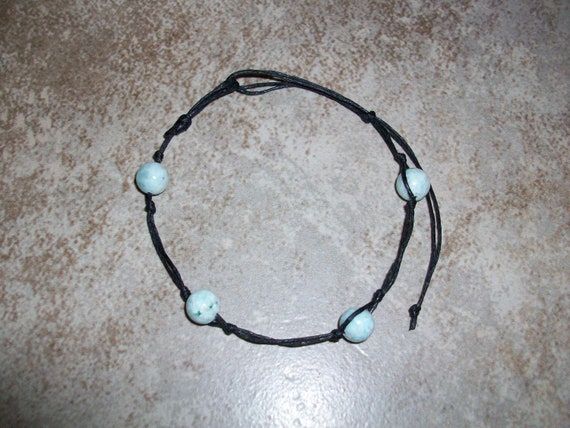 Hemimorphite Stackable Knotted Bracelet (6 1/2 - 7 1/2 inch Wrist)