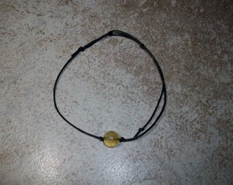 Citrine 8mm Single Bead Stackable Knotted Bracelet ( 7 - 8 1/2 inch Wrist)