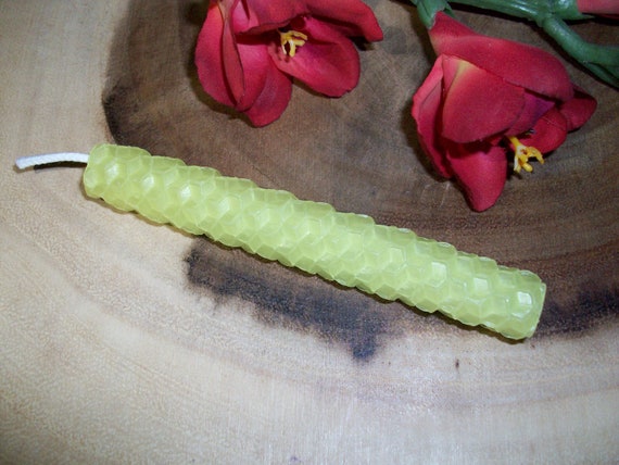 Handmade Yellow Beeswax Single Chime Spell Candle