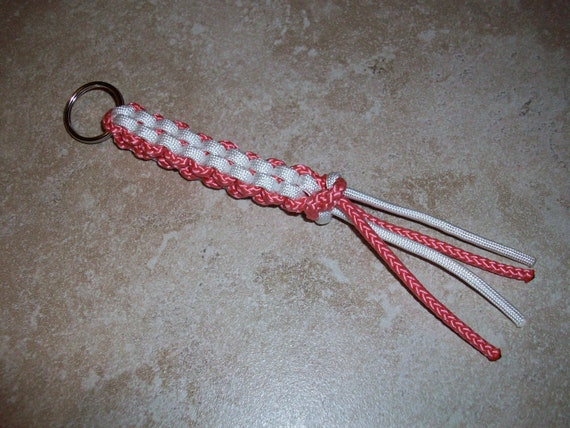 Coral and White Flogger Keychain