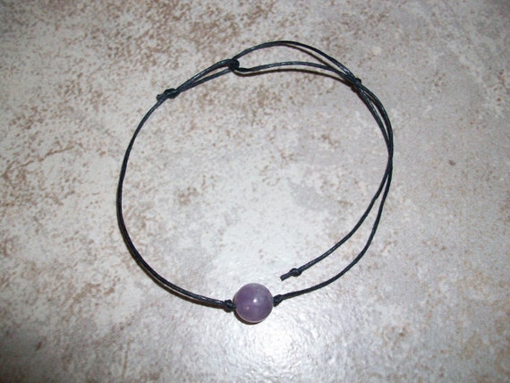 Lepidolite 8mm Single Bead Stackable Knotted Bracelet ( 7 - 8 1/2 inch Wrist)