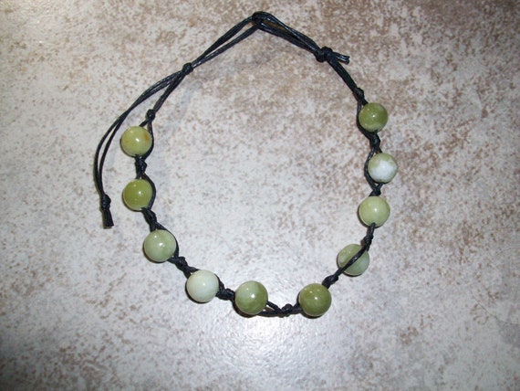Jade Stackable Knotted Gemstone Bracelet