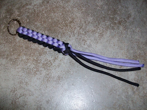 Purple and Black Flogger Keychain