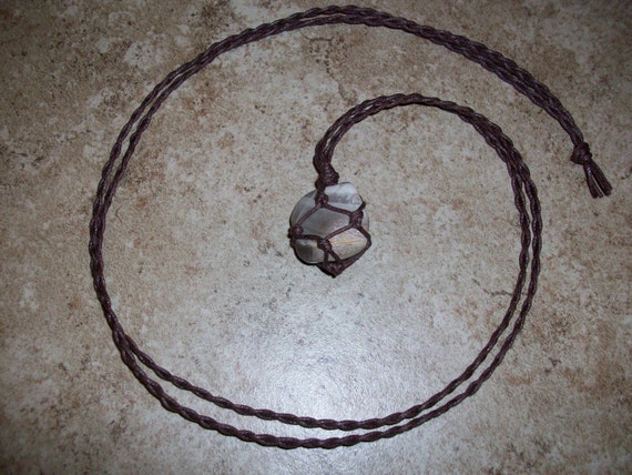 Petrified Wood Braided Necklace