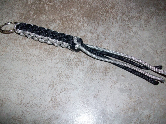 Silver and Black Flogger Keychain