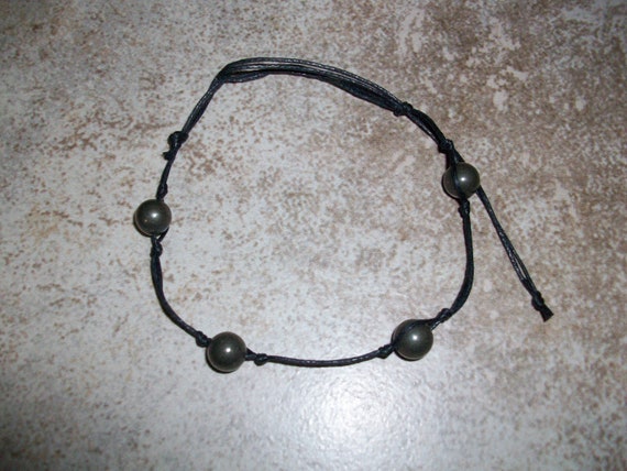 Pyrite Stackable Knotted Bracelet (6 1/2 - 7 1/2 inch Wrist)