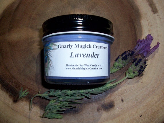 Handmade Lavender 4 oz Jar Candle