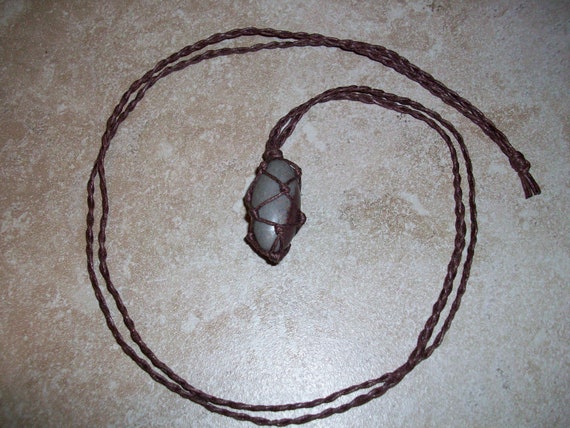Shiva Lingam Stone Braided Necklace