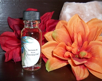 Discontinued Jasmine and Rose Essential Oil Blend 1/2 oz Bottle