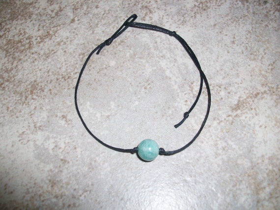Amazonite 8mm Single Bead Stackable Knotted Bracelet ( 7 - 8 1/2 inch Wrist)