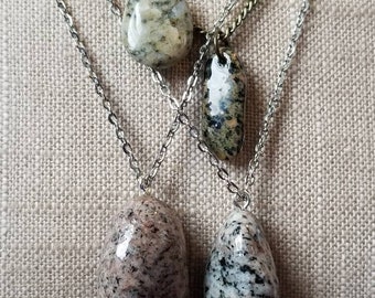 Stone necklace, pendant necklace, natural necklace, statement necklace