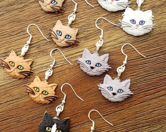 Kitty earrings, cat earrings, earrings, dangle earrings, fun earrings