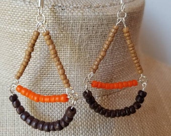 Teardrop shaped, chandelier earrings