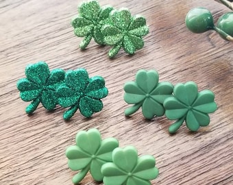 St. Patrick's Day earrings, shamrock earrings, clover earrings, stud earrings, holiday earrings, irish earrings, fun earrings, earrings