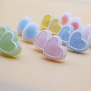 Heart earrings, gummy candy earrings, earrings, candy earrings, stud earrings