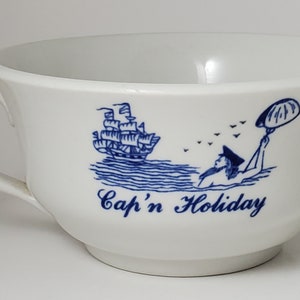 1973 Shenango China Restaurant Ware Soup Bowl For Cap&#39;N Holiday Promo Campaign From Holiday Inn
