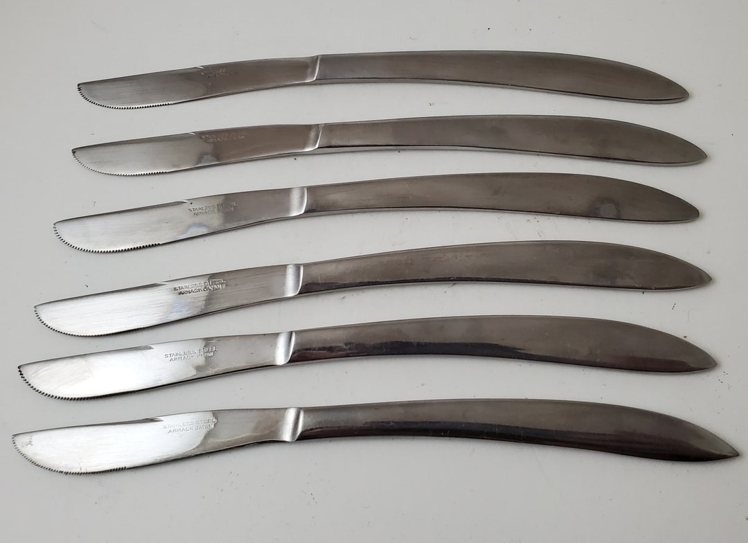 Armack Stainless Steel Steak Knives Made in Japan 1950s Etsy