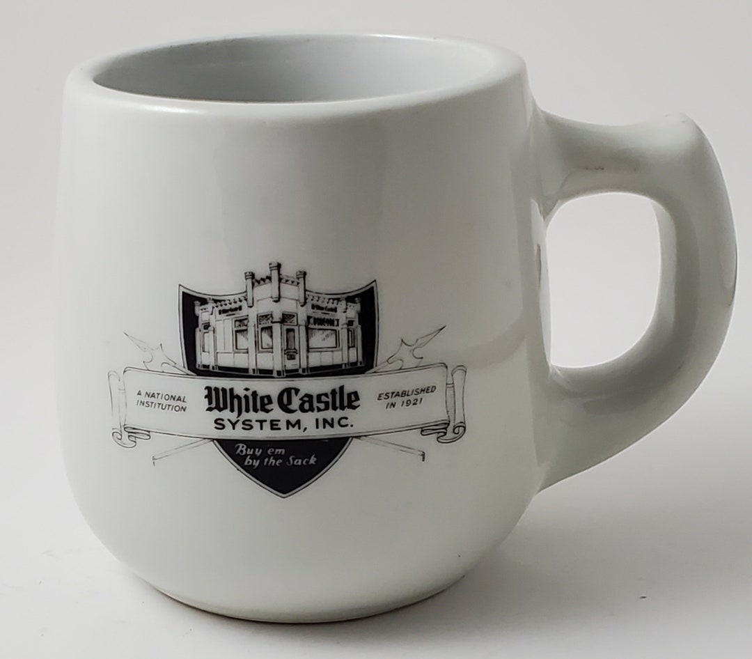 Small Heavy White Castle Coffee Cup Vintage Logo Etsy
